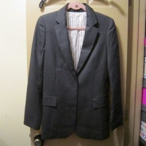 TART GRAY WITH WHITE PINSTRIPES BLAZER NWOT
